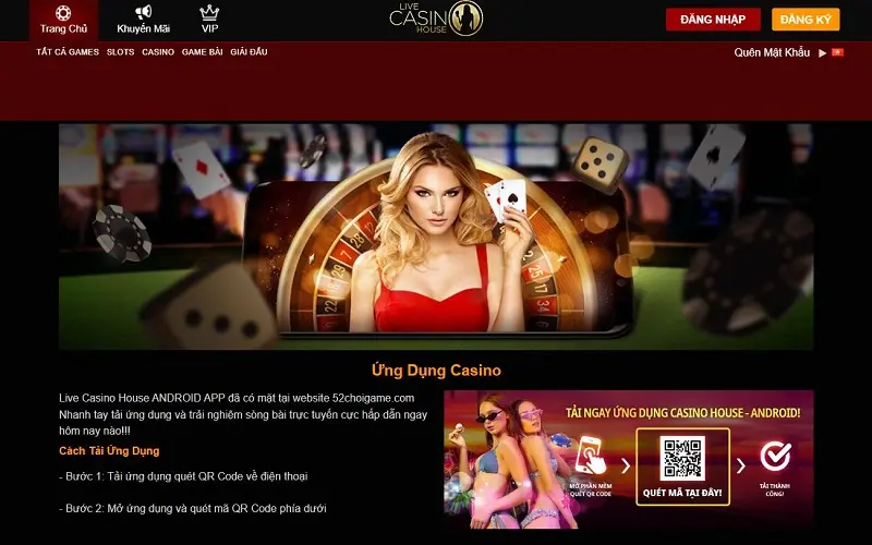 quét mã qr tải app live casino house về điện thoại